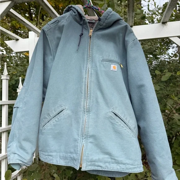 Carhartt Teal SANDSTONE SHERPA-LINED SIERRA JACKET - Picture 2 of 8